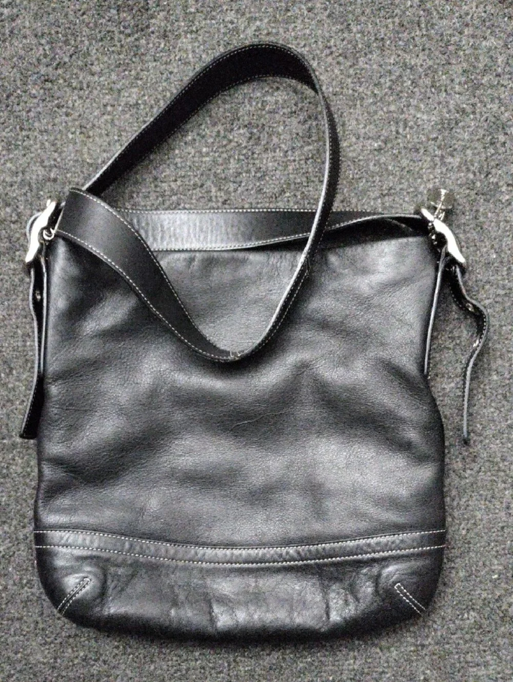 Coach Black Leather Shoulder Bag#1415